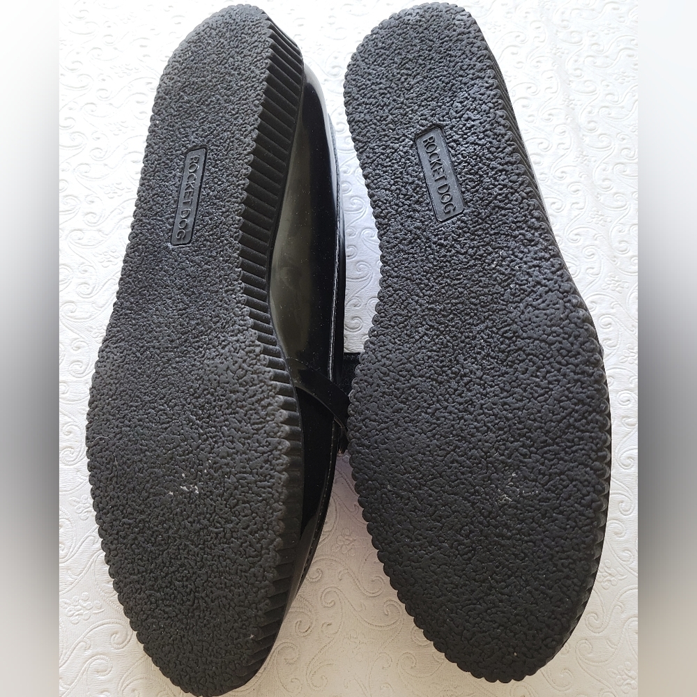 Rocket Dog Black Patent Leather Slip on Shoes  Loafers Womens Size 8.5 - Picture 4 of 10